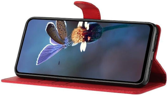 Butterfly Flower Wallet Red (TCL 405)