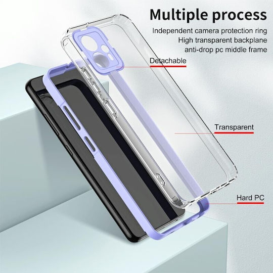 Color Frame Διάφανη Back Cover Σιλικόνης Μωβ (Moto G13)