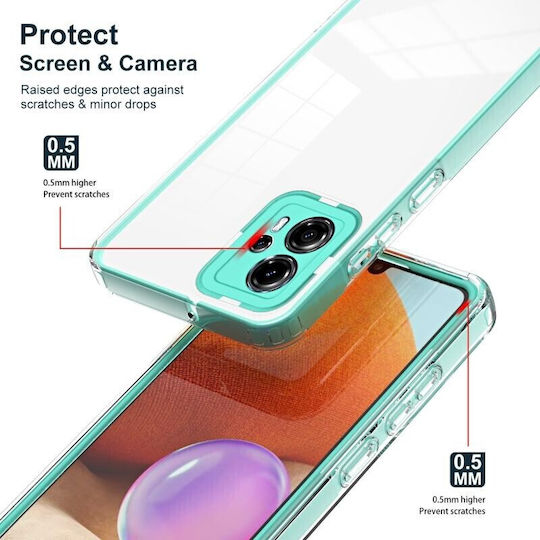 Color Frame Διάφανη Back Cover Σιλικόνης Πράσινο (Moto G13)