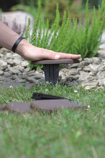 Prosperplast Blumenbeet für Gartenzaun aus Kunststoff 1Stück Brown
