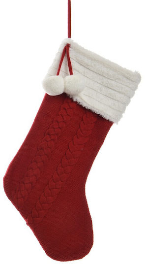 Χριστουγεννιάтски декоративни чорапи с Santa Claus Височина 53см. White 610094