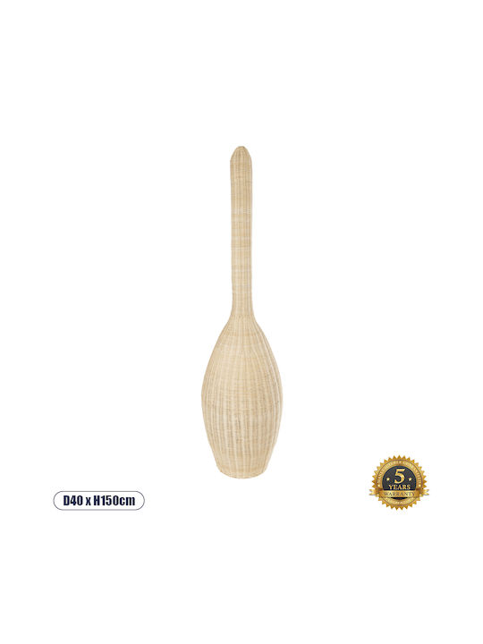 GloboStar Paradis Floor Lamp H150xW40cm. with Socket for Bulb E27 Beige