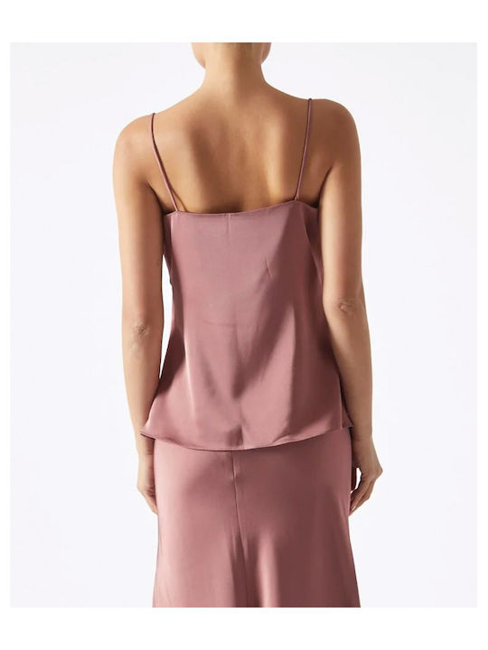 Glamorous pentru Femei Bluză cu Bretele Roz