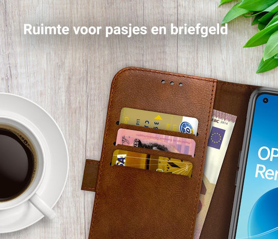 Rosso Element Pu Wallet Δερματίνης Καφέ (Oppo Reno6)