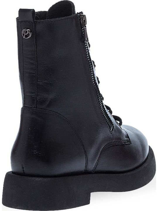 Leather Women's Ankle Boots Black