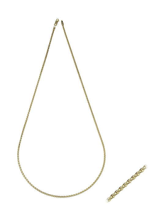 Korifidis Goldene Kette Nacken 14K Länge 40cm