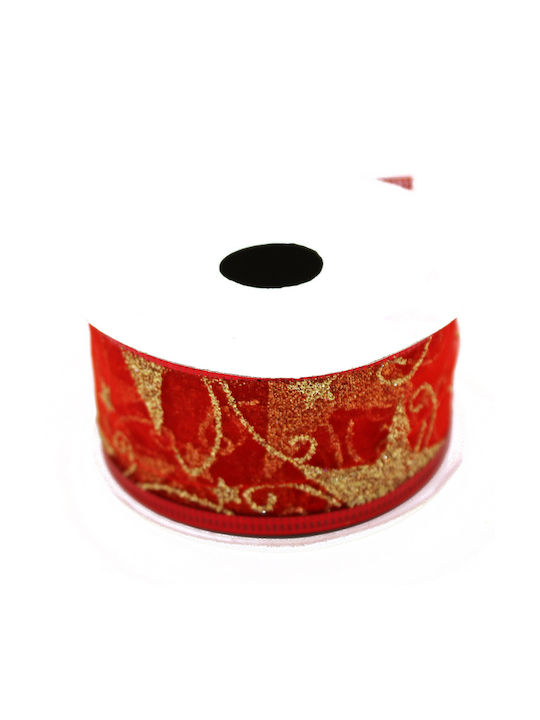 Christmas Ribbon Red 280x4cm 1pc