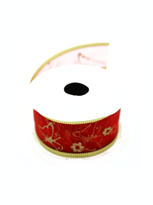 Christmas Ribbon Red 280x4cm 1pc