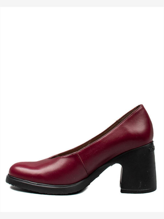 Leder Pumps Burgundisch