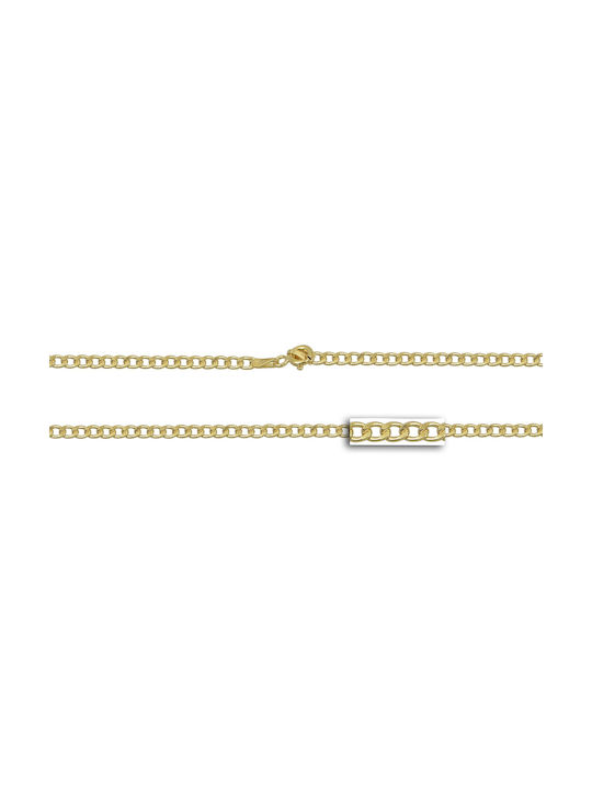 Mv Preziosa Unisex Gold Neck Chain Yellow with Polished Finish 9K 55cm