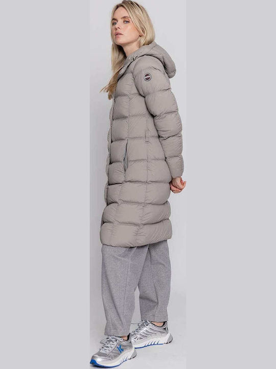 Lungă Jachetă de femei Puffer Waterproof Gri