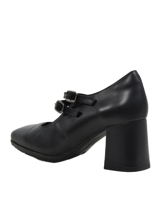 Leather Black Leather Heels Diana