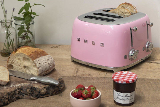 Smeg Toaster 4 Schlitze 2000W Rosa