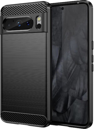 Techsuit Carbon Back Cover Silicone Black (Google Pixel 8 Pro) KF2313184