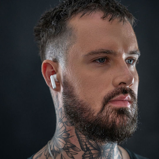 3MK Lifepods Pro In-ear Bluetooth Handsfree Ακουστικά με Θήκη Φόρτισης Λευκά