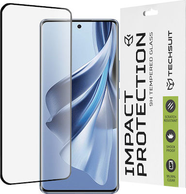 Techsuit 111D 3D Full Glue Full Face Tempered Glass Μαύρο (Oppo Reno10)