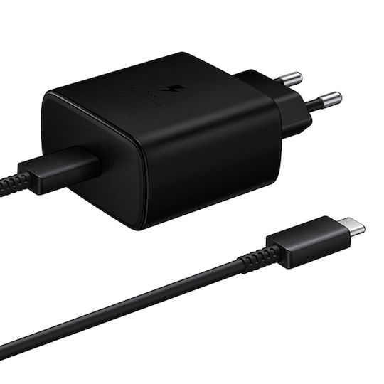 Samsung Φορτιστής Χωρίς Καλώδιο με Θύρα USB-C 45W Μαύρος (EP-TA845EBE )