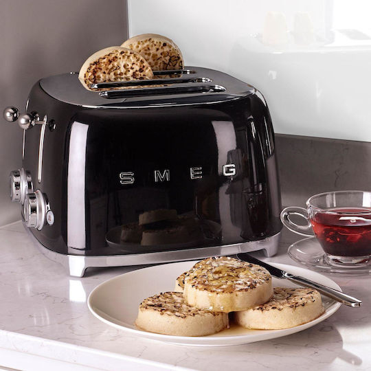 Smeg Φρυγανιέρα 4 Θέσεων 2000W Μαύρη