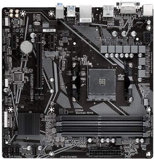 Gigabyte A520M DS3H V2 Motherboard Micro ATX με AMD AM4 Socket