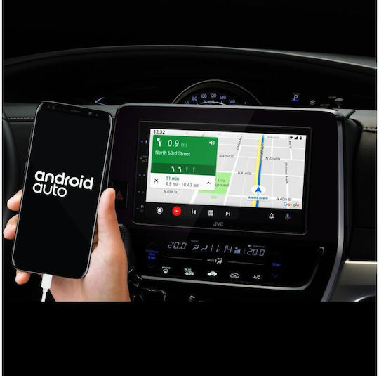 JVC Ηχοσύστημα Αυτοκινήτου 2DIN (Bluetooth/USB/WiFi/GPS/Apple-Carplay/Android-Auto/CD) με Οθόνη Αφής 6.8"