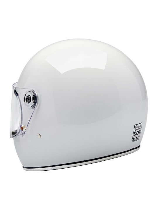 Biltwell Gringo S Gloss White Motorcycle Helmet Full Face DOT / ECE 22.05