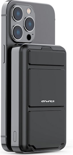 Awei P155K MagSafe Power Bank 10000mAh 15W mit USB-C Ausgangsanschlüsse Power Delivery Schwarz