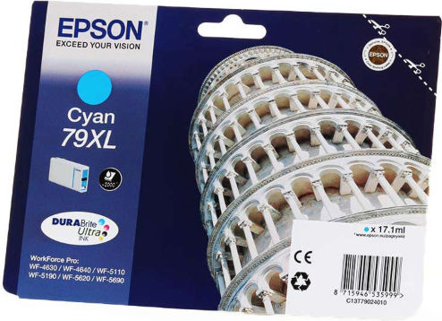 Epson 79XL Оригинален Мастило за мастиленоструен принтер Cyan (C13T79024010)
