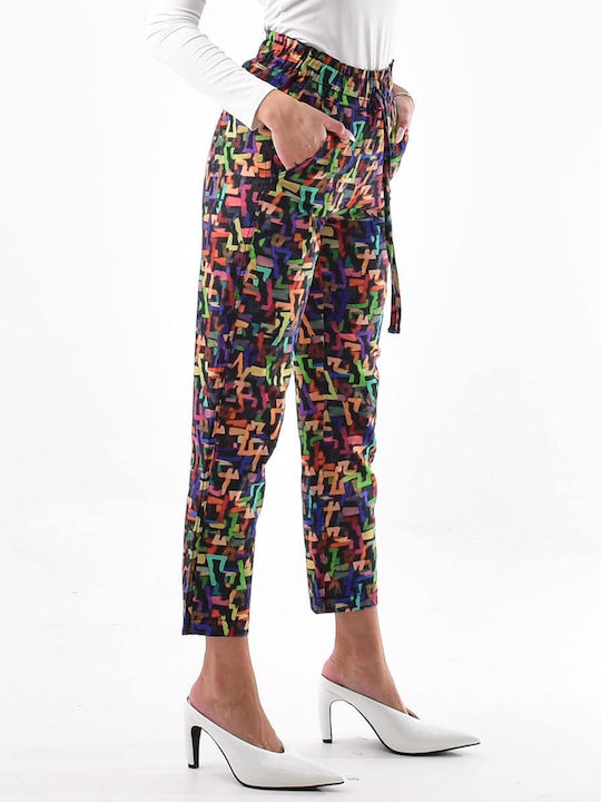 Ozai N Ku Women's Trousers in Straight Line Multicolour