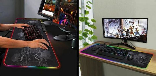 Renew Force Gaming Mouse Pad XXL (900mm) με RGB Φωτισμό μέσω USB Μαύρο