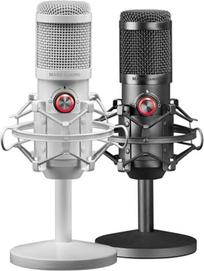 Mars Gaming MMICX Pro Microphone Tabletop for Studio in White Color