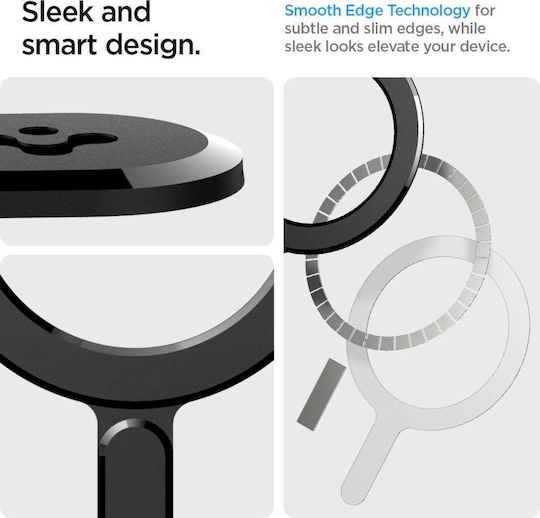 Spigen MagSafe Ring Magnet Ring Plate MagFit with Alignment Guide Black