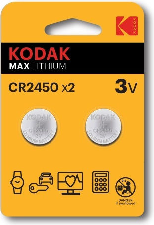 Kodak Max Lithium Batterien für Uhren CR2450 3V 2Stück