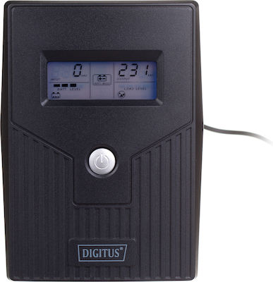 Digitus UPS Line-Interactive 600VA 360W με 2 Schuko Πρίζες