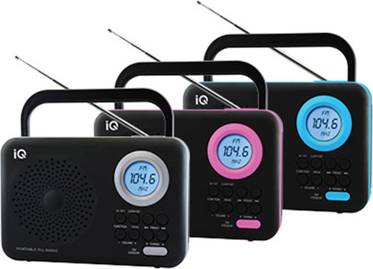 IQ PR-138 Portable Radio Electric / Battery Black/Pink