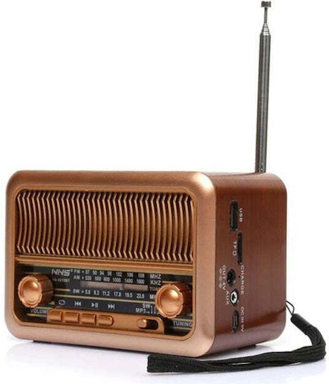 NNS NS-3315BT Retro mit Bluetooth und USB Braun