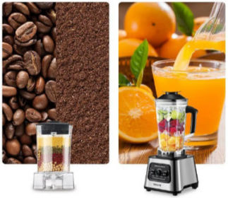 Sokany Commercial Blender 6kW Silver With Jug Capacity 2.5lt 21.4x28x35.4cm