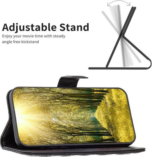 Puff Rhombus Brieftasche Schwarz (Moto G13)