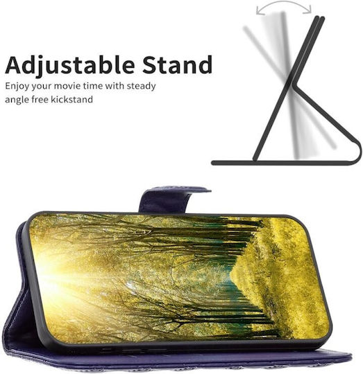 Puff Rhombus Wallet Albastru (Moto G13)