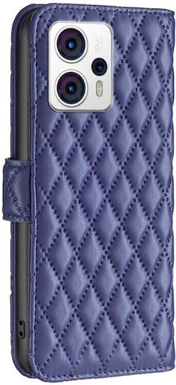 Puff Rhombus Wallet Albastru (Moto G13)