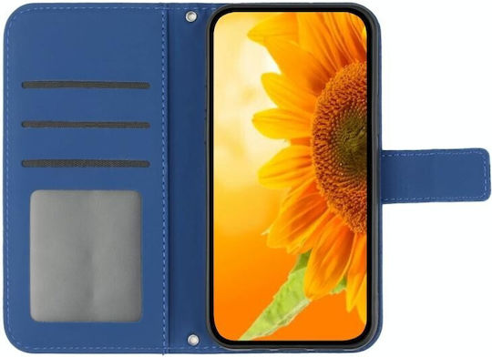 Sun Flower Wallet Albastru (Moto G13)
