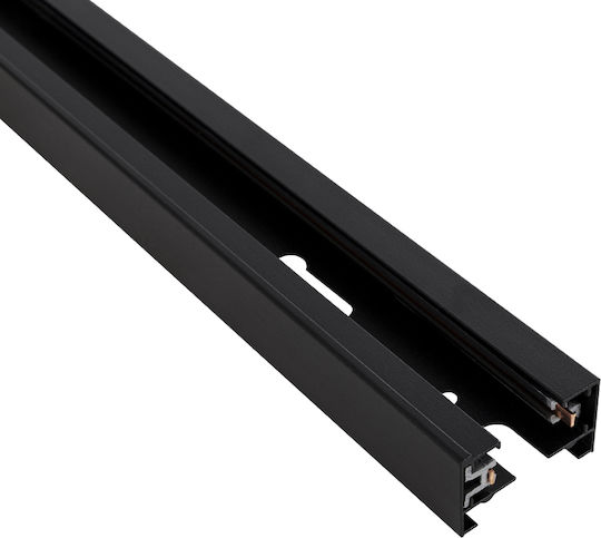 GloboStar Mounting Rail for Spotlights made of Aluminum Black 60901