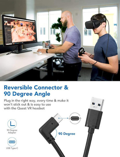 KIWI Design Ъглов HDMI Кабел HDMI Мъжки - HDMI Мъжки 3м Черен