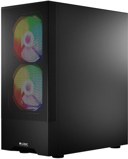 Logic Arya ARGB Gaming Midi Tower Κουτί Υπολογιστή Μαύρο