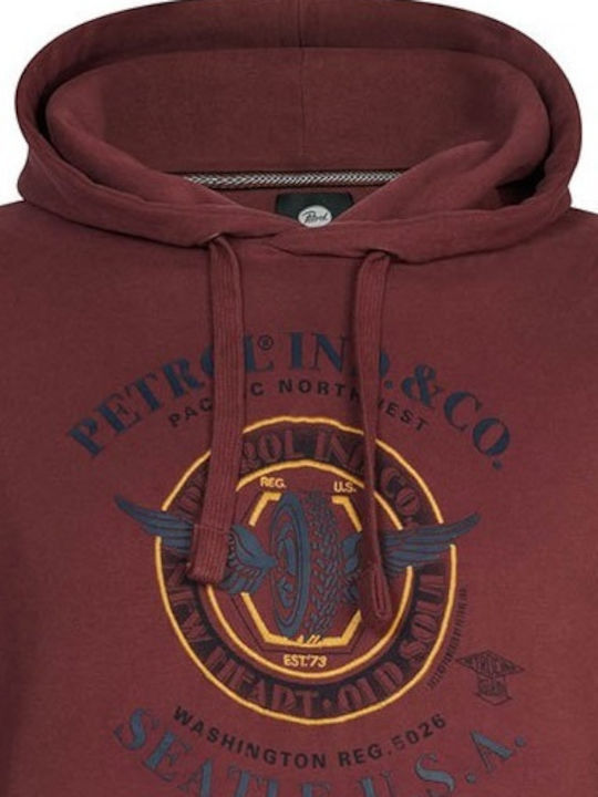 Sweatshirt with Hood Burgundy