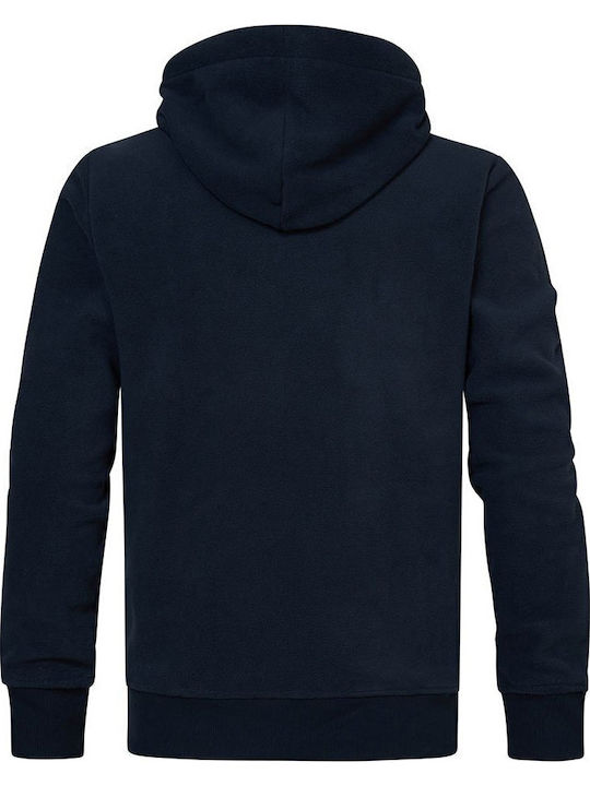 Men's Fleece Jacket Hooded Navy Blue
