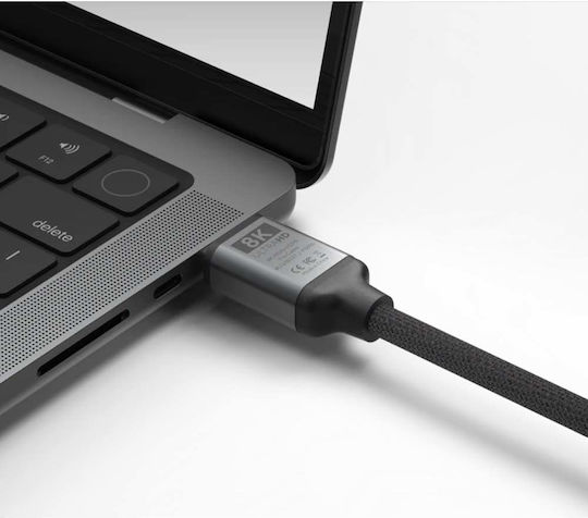 LinQ HDMI 2.1 Ultra High Speed 48Gbps 4K 120Hz HDR VRR Braided Cable HDMI Male - HDMI Male 2m Black
