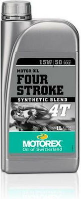 Motorex Four Stroke Semi-synthetic Motorcycle Oil for Four-Stroke Engines 15W-50 1lt