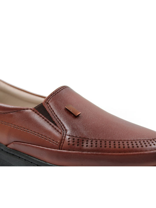 Leder Damen Mokassins in Braun Farbe
