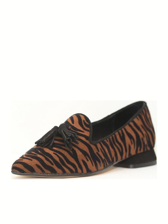 Δερμάτινα Γυναικεία Loafers σε Μαύρο Χρώμα