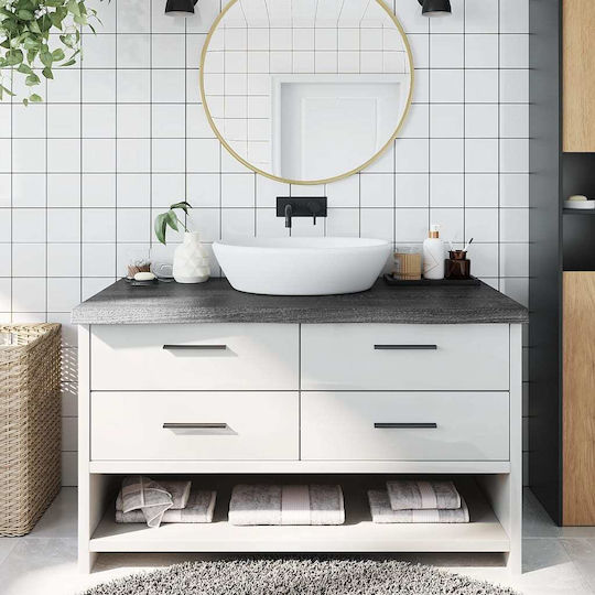 vidaXL Countertop without Sink L100xW50xH6cm Dark Grey